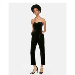 NWT Express Black Velvet Jumpsuit